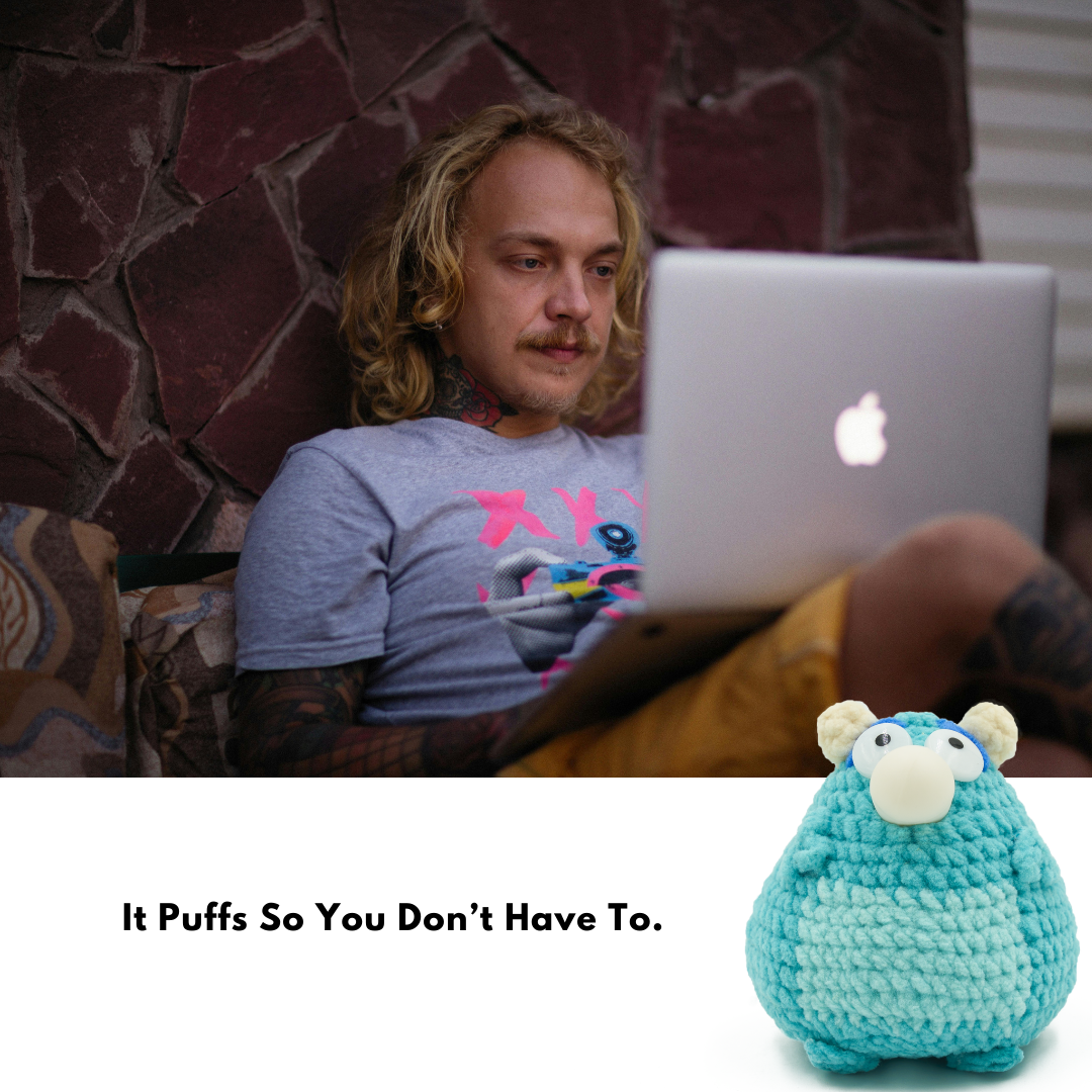 CocoPuffy 💙Sullivan/Sully- Crochet Stress Squeezie Fidget Toy