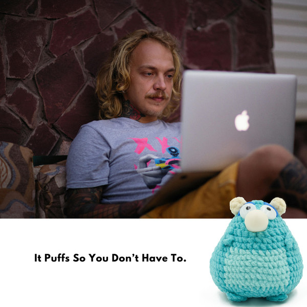 CocoPuffy 💙Sullivan/Sully- Crochet Stress Squeezie Fidget Toy