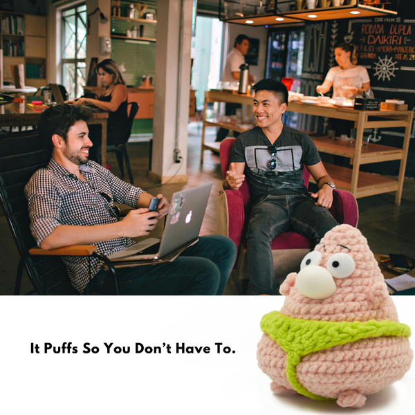 LAST CHANCE: CocoPuffy 🐚Patrick - Crochet Stress Squeezie Fidget Toy