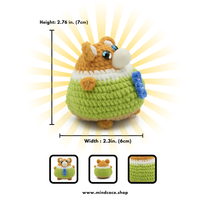 CocoPuffy 🐹Hamster-Crochet Stress Squeezie Fidget Toy