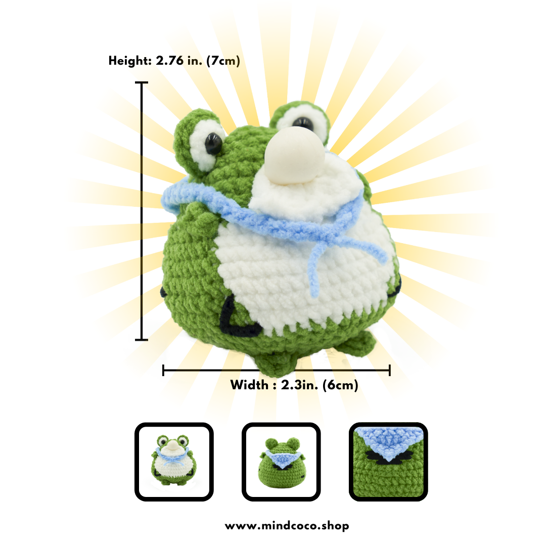 CocoPuffy 🐸Frog-Crochet Stress Squeezie Fidget Toy