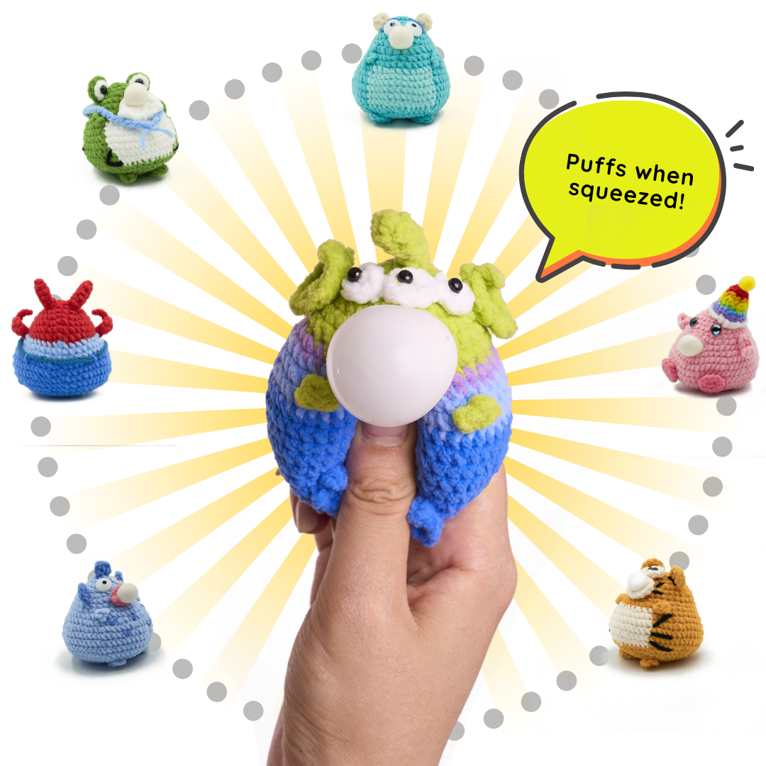 CocoPuffy 👽Alien LGM-Crochet Stress Squeezie Fidget Toy