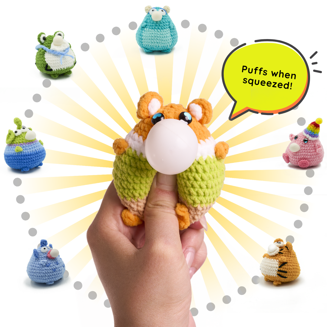 CocoPuffy 🐹Hamster-Crochet Stress Squeezie Fidget Toy