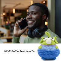 CocoPuffy 👽Alien LGM-Crochet Stress Squeezie Fidget Toy