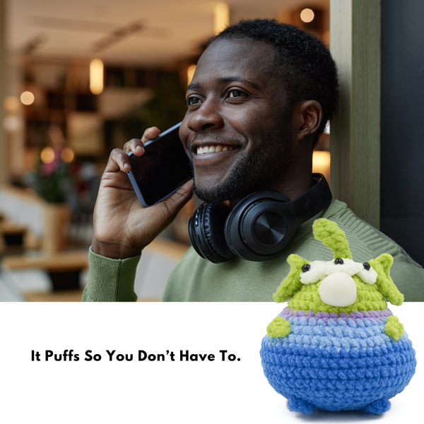 CocoPuffy 👽Alien LGM-Crochet Stress Squeezie Fidget Toy