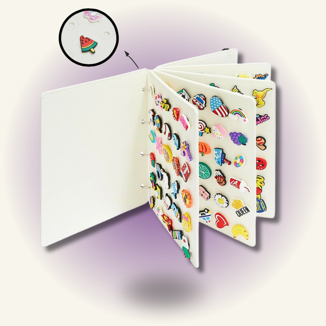 Emotional Declutter Pin Binder – felt pin badge collector journal for enamel pin collectors
