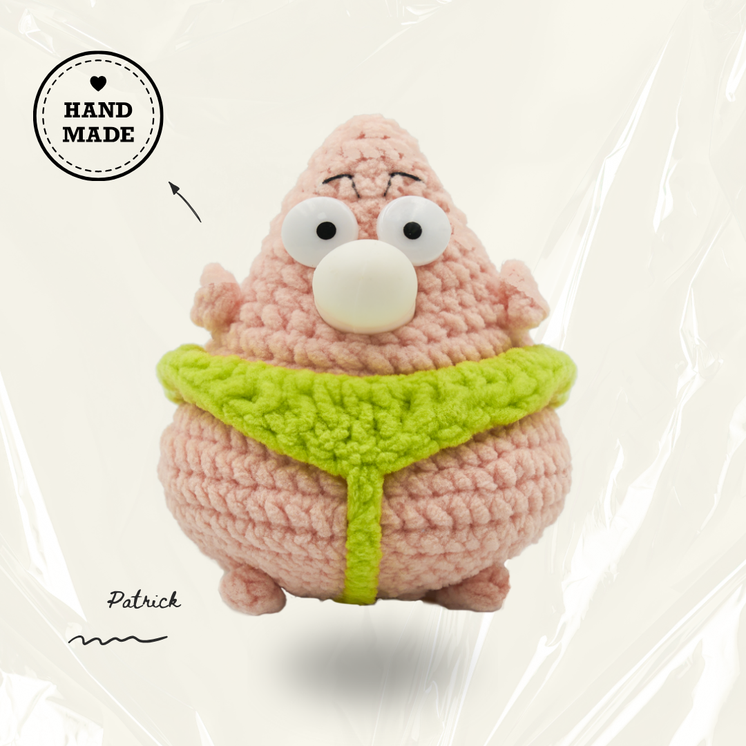 LAST CHANCE: CocoPuffy 🐚Patrick - Crochet Stress Squeezie Fidget Toy