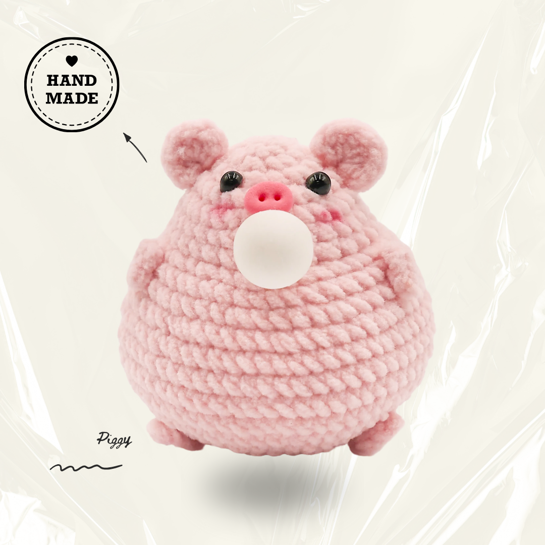 CocoPuffy🐷 Piggy-Crochet Stress Squeezie Fidget Toy