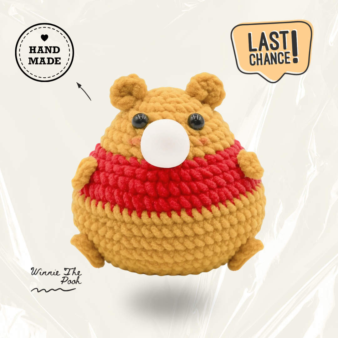 LAST CHANCE: CocoPuffy 🍯 Winnie the Pooh -Crochet Stress Squeezie Fidget Toy