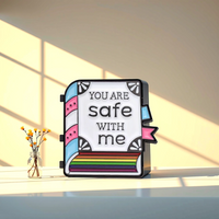 "You are Safe with me" Book - Communication Pin Badge.
