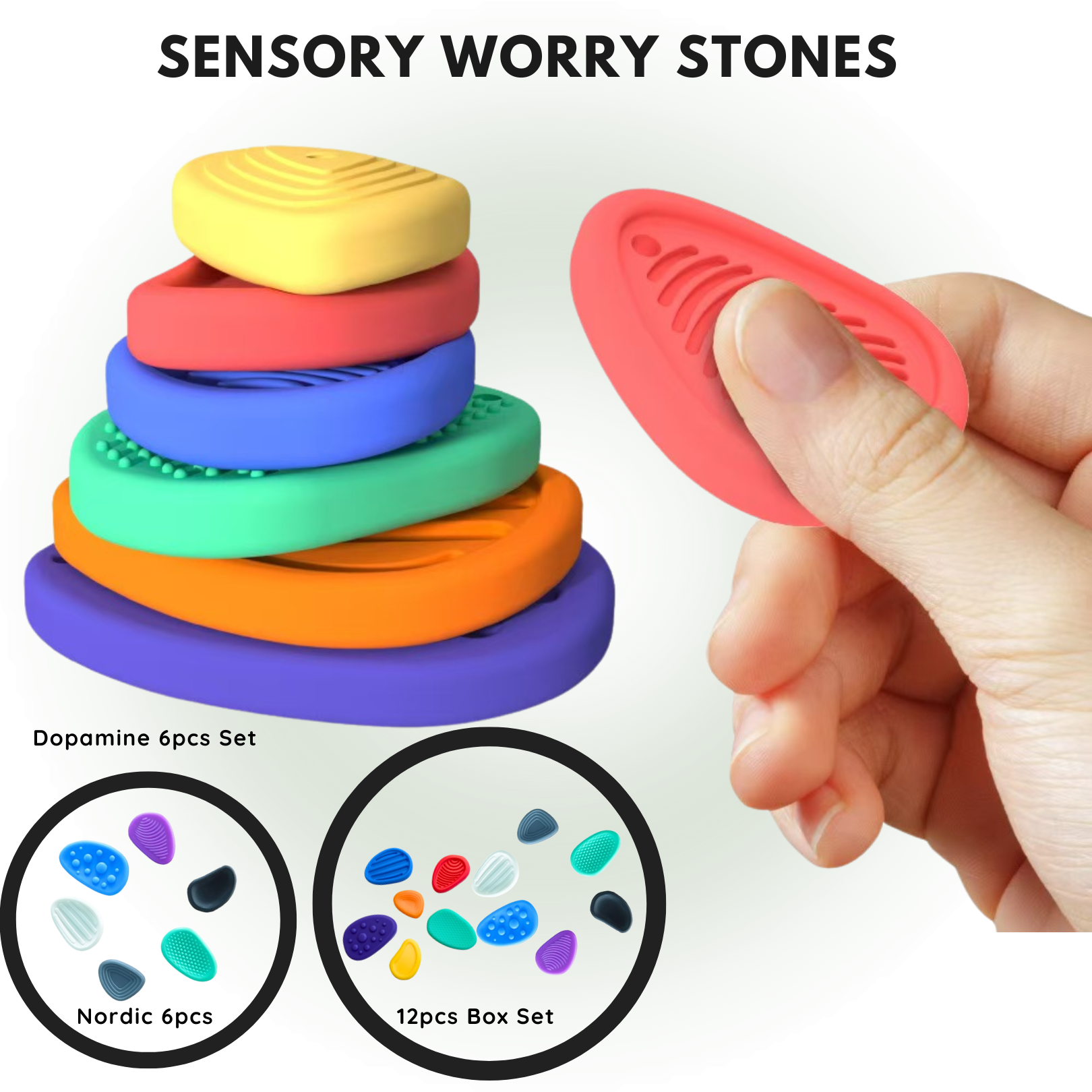 Sensory Fidget Worry Stone Set