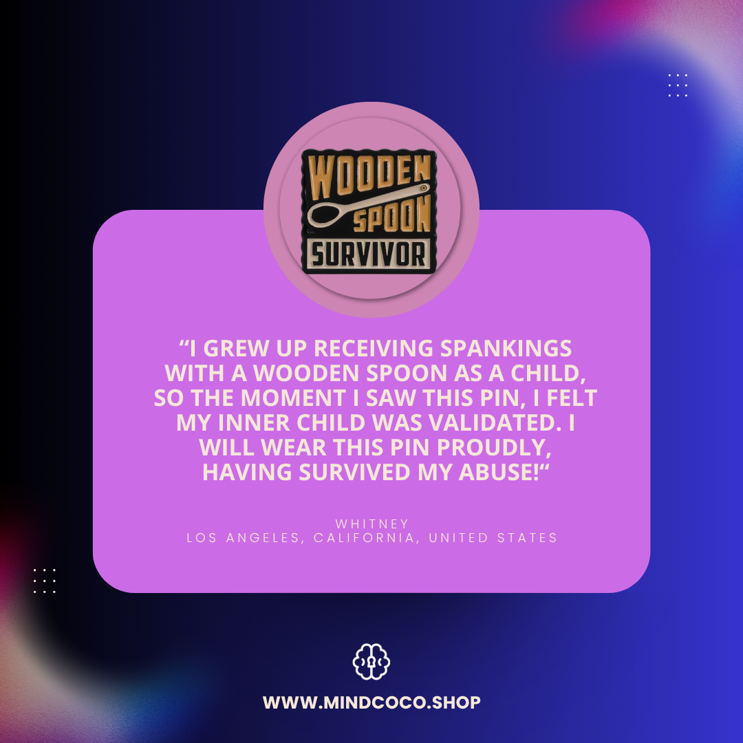 Customer review photo – "Wooden Spoon Survivor" enamel pin, 5-star community favourite
