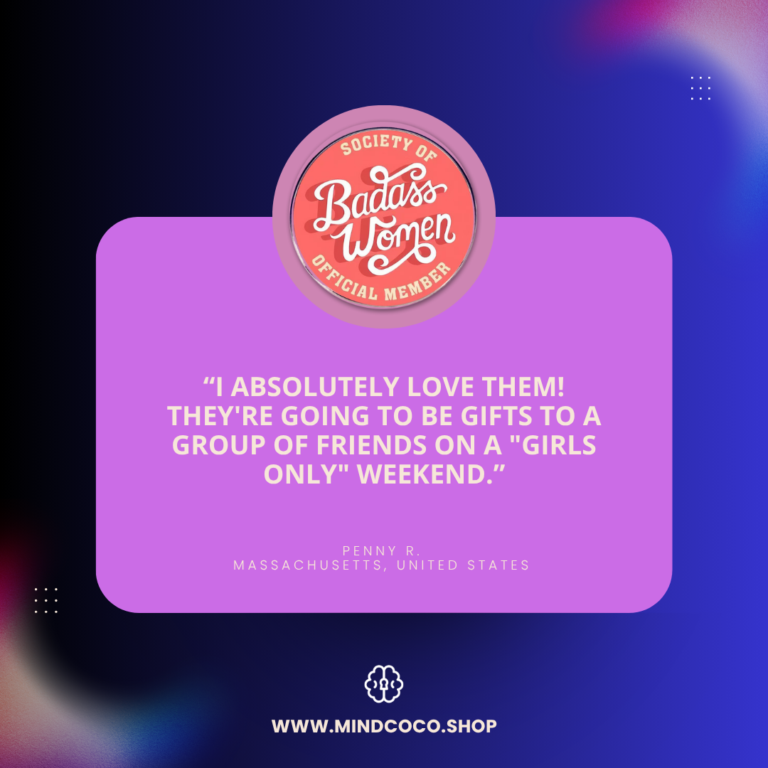Customer review photo – "Society of Badass Women" enamel pin, 5-star community favourite