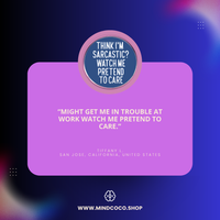 Customer review photo – "Pretend To Care" enamel pin, 5-star community favourite