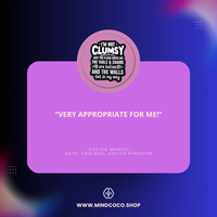 Customer review photo – "I" enamel pin, 5-star community favourite