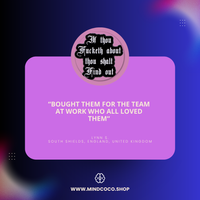 Customer review photo – "If thou Fucketh about thou shalt Find out" enamel pin, 5-star community favourite