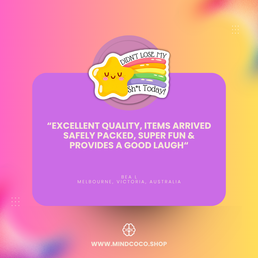 Customer review photo – "Didn't Lose My Shit Today" vinyl sticker, 5-star community favourite