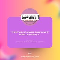 Customer review photo – "Emotional Support Coworker" vinyl sticker, 5-star community favourite