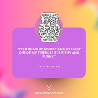Customer review photo – "I Came I Saw I Forgot" vinyl sticker, 5-star community favourite