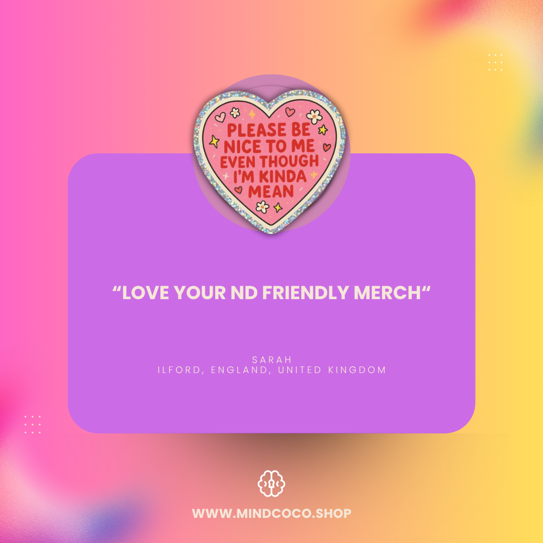Customer review photo – "Please be nice to me" vinyl sticker, 5-star community favourite