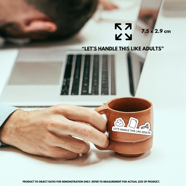 “Let's Handle This Like Adults" PSR Vinyl Sticker Decal - MindCoco