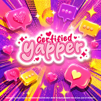 "Certified Yapper" vinyl sticker on laptop – neurodivergent and mental health humour