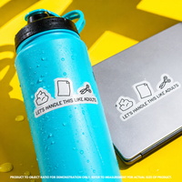 "Let's Handle This Like Adults" vinyl sticker on laptop – neurodivergent and mental health humour