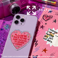 "Please be nice to me" - Funny Sticker Decal