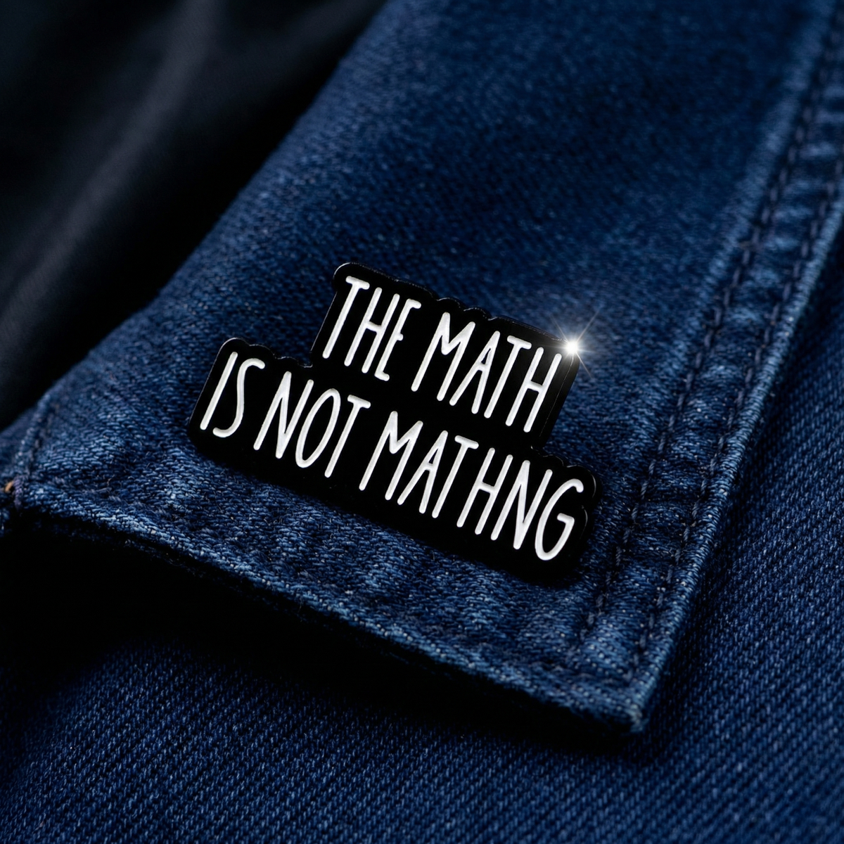 "The Math is not mathing" | Funny ADHD Enamel Badge