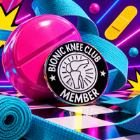 Pin | "Bionic Knee Club" – Knee Replacement Badge of Honor