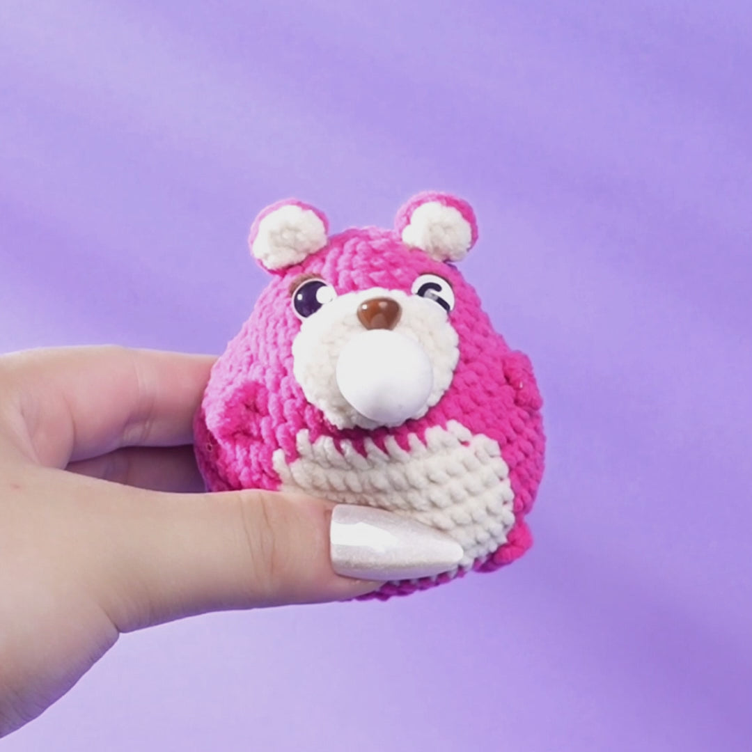 CocoPuffy🍓 Lotso -Crochet Stress Squeezie Fidget Toy